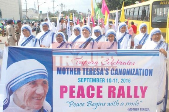 AMC Mayor inaugurates rally as tribute to Mother Teresa’s canonization to Sainthood AMC Mayor inaugurates rally as tribute to Mother Teresa’s canonization to Sainthood
